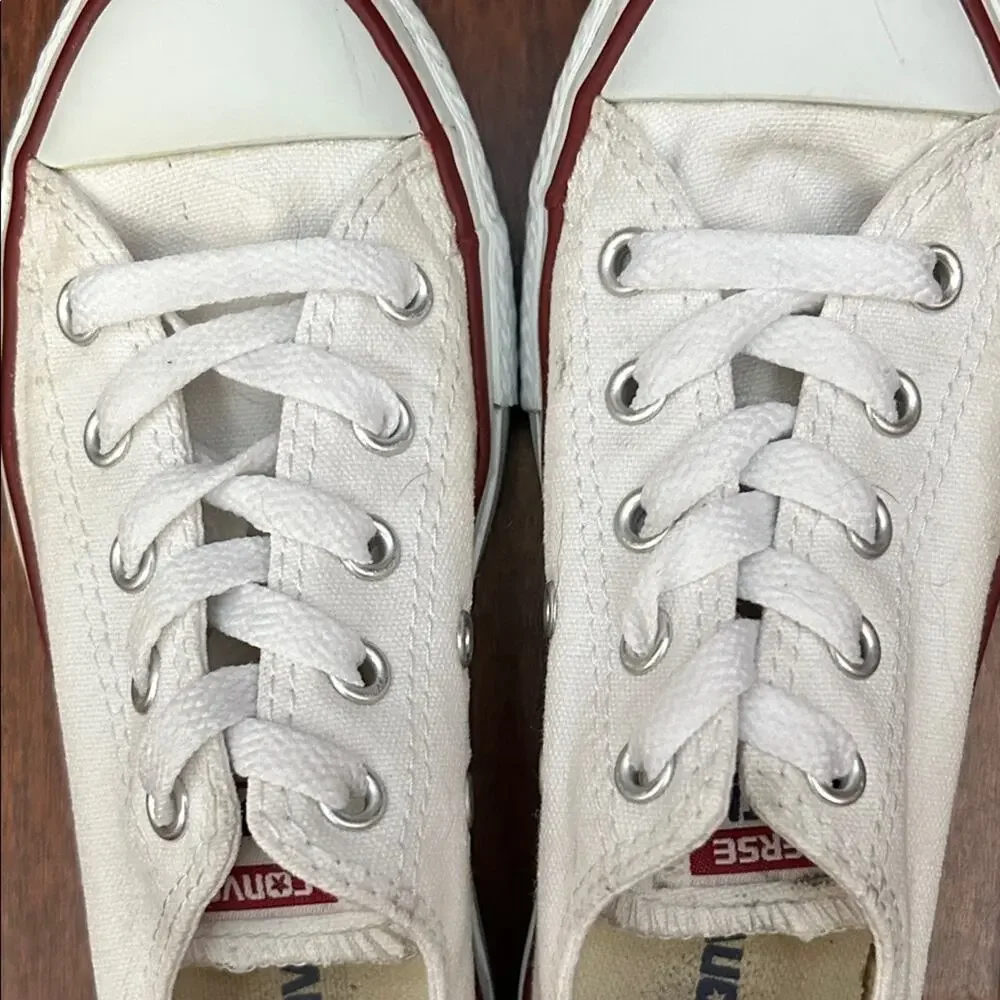 Classic Converse Chuck Taylor All Star White Kids Sneakers, Size 12.5